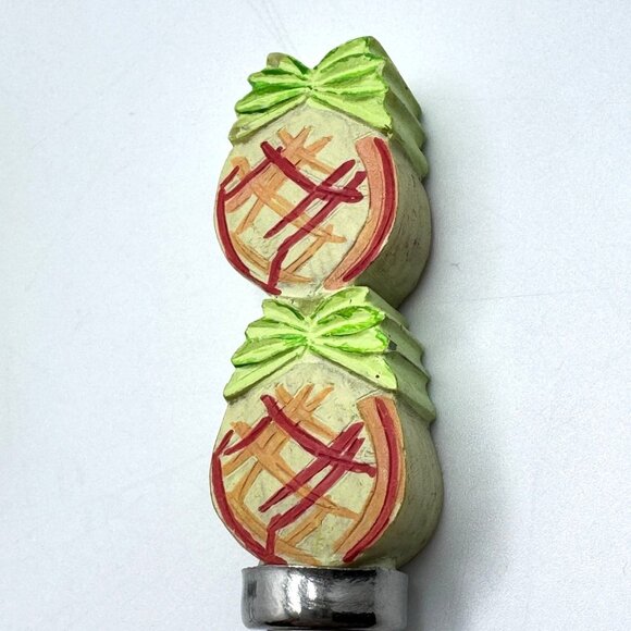 Set Of 8 Stainless Steel Hors Doeuvre Forks Hand-Painted Floral Tropical Design - Picture 5 of 6